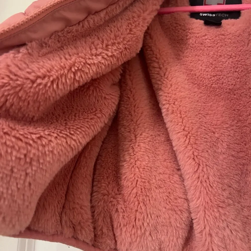 Swiss Tech Kids Pink Puffer Jacket